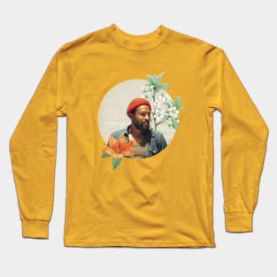 Floral Marvin Gaye Long Sleeve T-Shirt